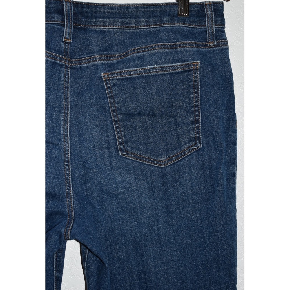 Chicos 2R/12 So Slimming Girlfriend Slim Leg Ankle Jeans Blue 5-Pocket Raw Hem - Picture 10 of 16